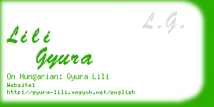 lili gyura business card